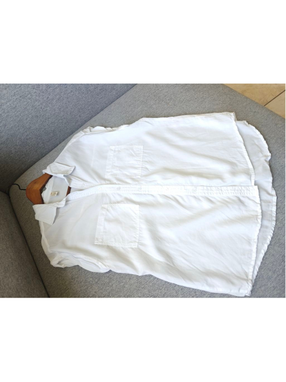 100% Lyocell White Button-Up Shirt | Relaxed Fit